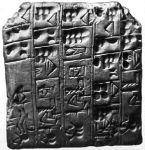 Sumerian clay tablet from approx. 2800 b.c.